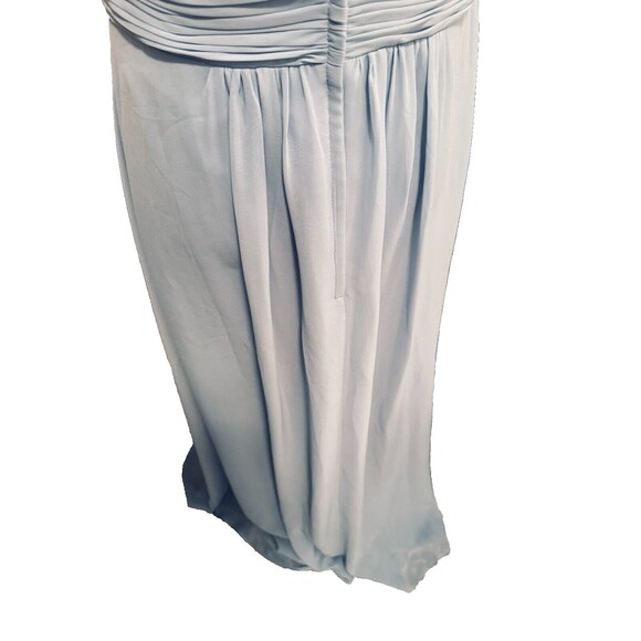 Christina Wu Formal Dress Sz 12 Silver Sequin Bodice Misty Blue Chiffon Party - Picture 7 of 12